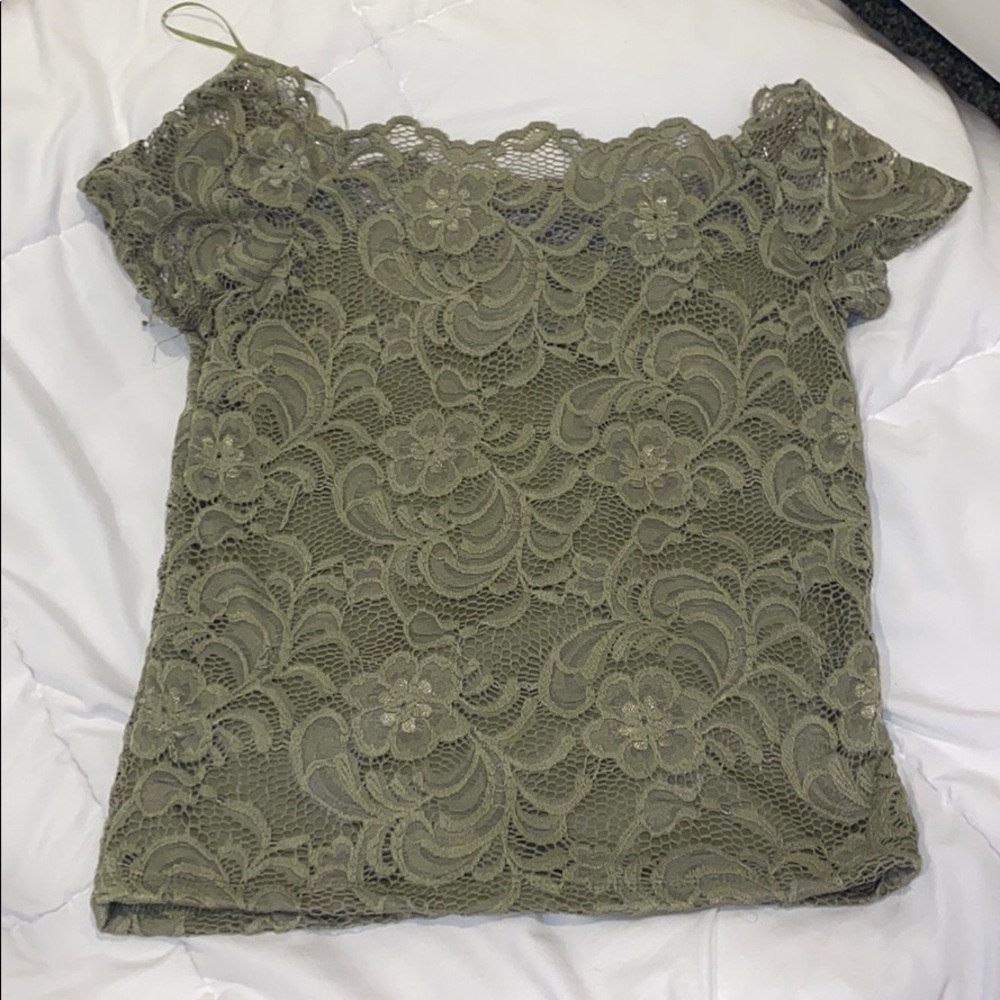 Floral mesh top